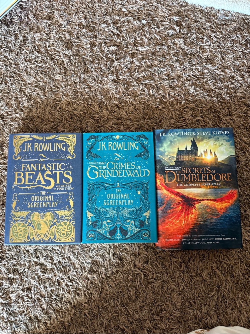 All three jk Rowling fantastic beasts books